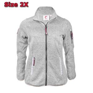 $185NWT Women's Canada Weather Gear Size 2X Color Heather Oatmeal Sweater Jacket